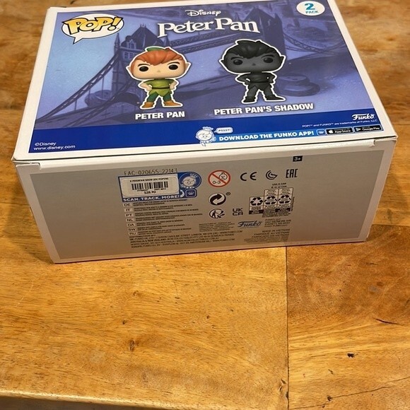 Funko Pop! Peter Pan & Peter Pan’s Shadow 2 Pack Vinyl Figures Disney Classics - Picture 7 of 7